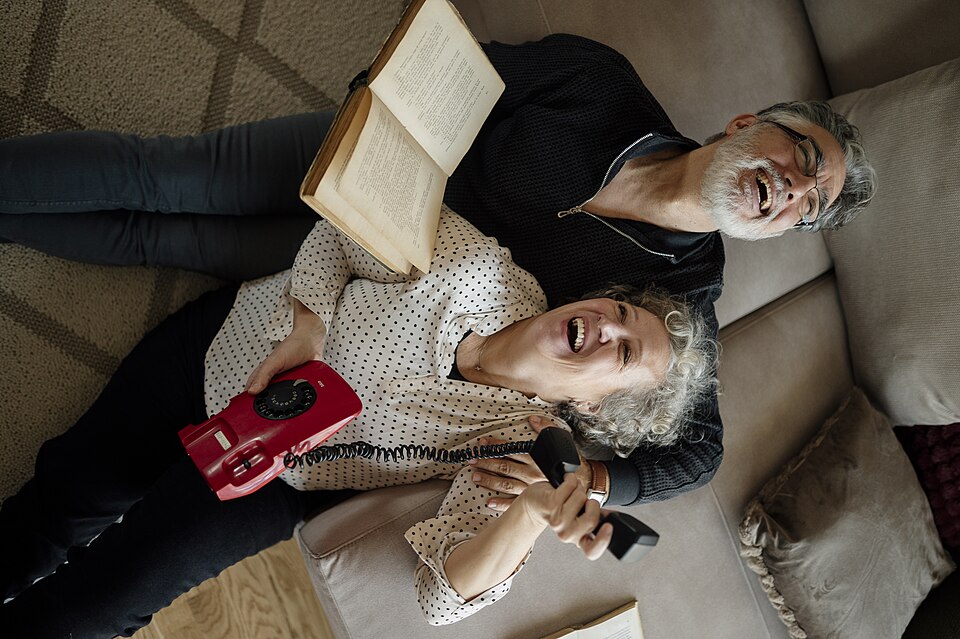 couple together laughing