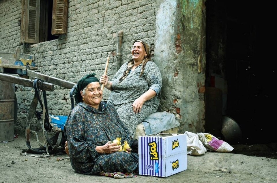 women friends laughing